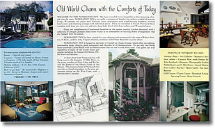 Image of the back of a 1983 brochure from the Normandy Inn. Brochure from the collection of Phyllis A. Whitney and courtesy of Georgia Pearson. Image copyright © Philip W. Tyo 2008