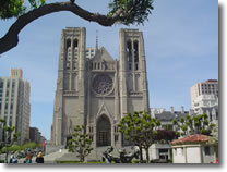 A photograph of Grace Cathedral Church  in San Francisco, California.  Image copyright © Philip W. Tyo 2007